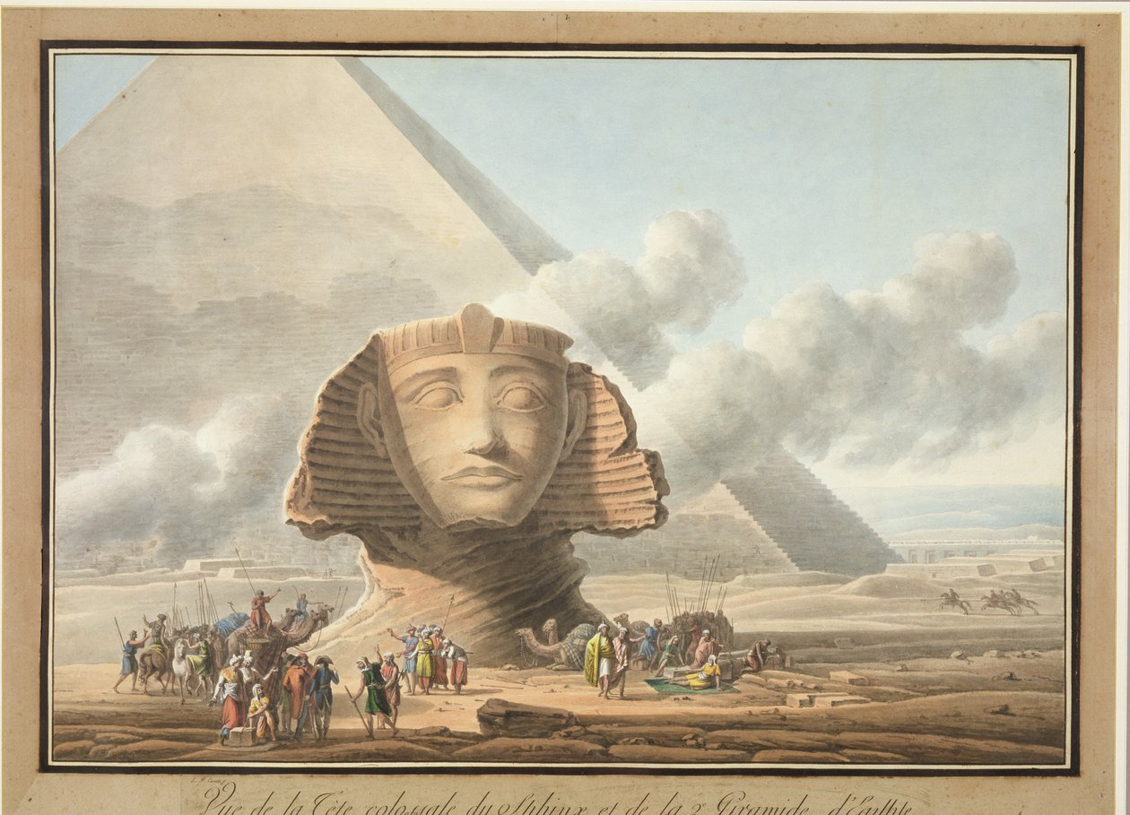 24 11 05 Mansel_Consuls, Travellers, Spies_LouisFrancois Cassas_View of Sphinx and Pyramid of Khafre c1790